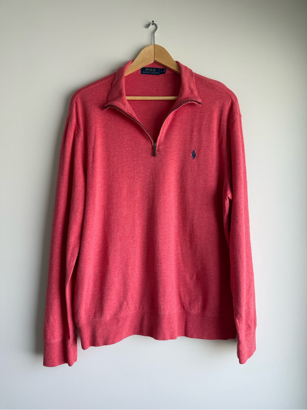 Polo Ralph Lauren Red Heather Quarter Zip Pullover Men’s L